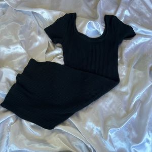 ♡ ribbed body con dress ♡